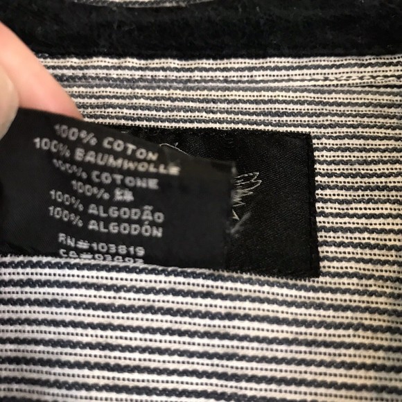 Harley-Davidson Gray Striped Casual Button Down Shirt - Picture 5 of 12